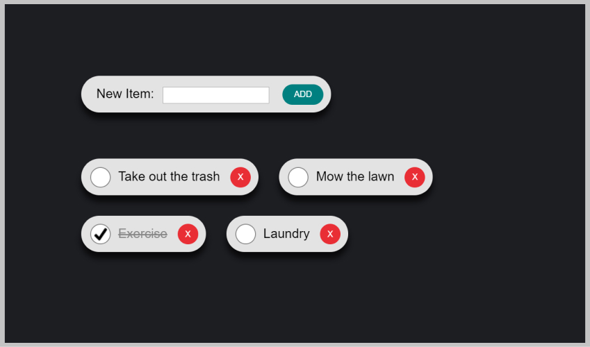 screenshot of to-do app